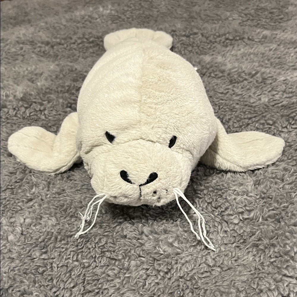 GANZ Gray Plush Seal Stuffed Animal. 12 inch Seal Sea Lion Manatee